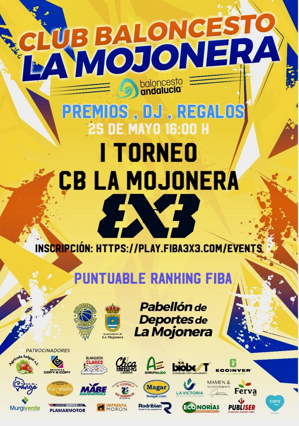 El club baloncesto La Mojonera organiza un torneo oficial puntuable para FIBA 3x3 el 25 de mayo