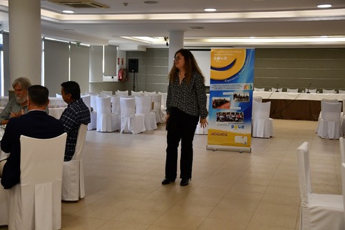 Rosa Recamán, coordinadora de Down El Ejido, explicó los proyectos futuros de la asociación.