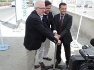 Consejero, alcalde de El Ejido y director general de Gas Natural  en el punto de instalación