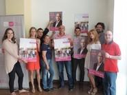 Parte de los integrantes de la lista de UPyD, con su número 1, Francisco Fernández, en el centro.