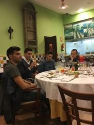 Rubén Guti, jugador celeste, también habló durante la cena