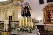 La Dolorosa de la Parroquia de San Isidro, en El Ejido, minutos antes de salir en procesión. /Rafa Villegas