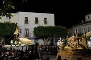 Dalías. El Santo Sepulcro y Nuestra Señora de la Soledad se volvieron a encontrar un Viernes Santo más. /Juan Indalecio Cano.