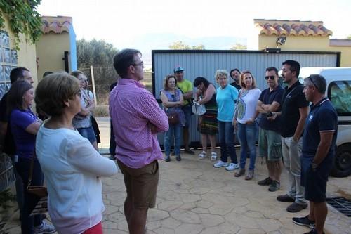 Recibimiento de los participantes del Fam Trip en la Almunya del Sur.