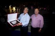 Jesús Sánchez Alcalde con el vocal de la Junta Rectora, José García Suárez.