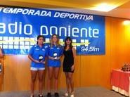 Chicas del doble scull infantil también recibieron un reconocimiento