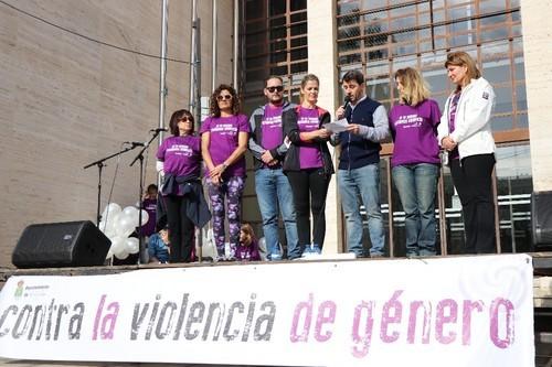 Lectura de manifiesto en El Ejido.