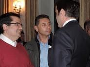 Francisco Belmonte, presidente de Biosabor, junto al alcalde de Níjar, Antonio Jesús Rodríguez