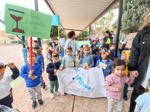 Escolares del CEIP Diego Velázquez piden soluciones contra el cambio climático