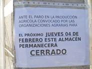 Paro Agrario a causa de los bajos precios