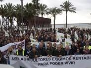 Manifestación reivindicando precios justos para los agricultores