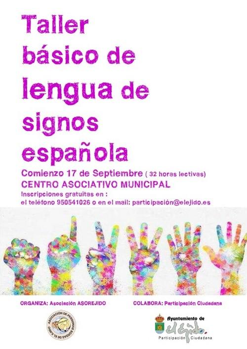 El Centro Asociativo Municipal acogerá  este mes un taller sobre la lengua de los signos