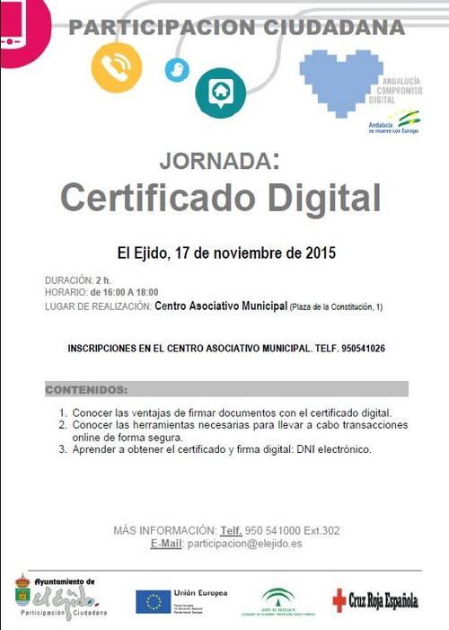 Una jornada sobre 'Certificado Digital' dará a conocer a las asociaciones las ventajas de firmar documentos con esta herramienta