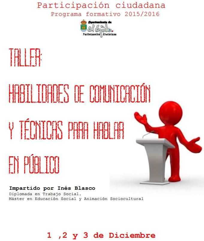 Participación organiza un taller sobre 'Habilidades de Comunicación y Técnicas para hablar en público'