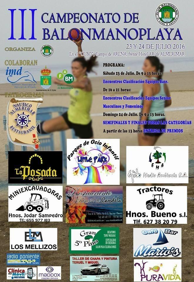 La playa de Poniente de Almerimar acogerá este fin de semana el ‘III Torneo de Balonmano Playa’
