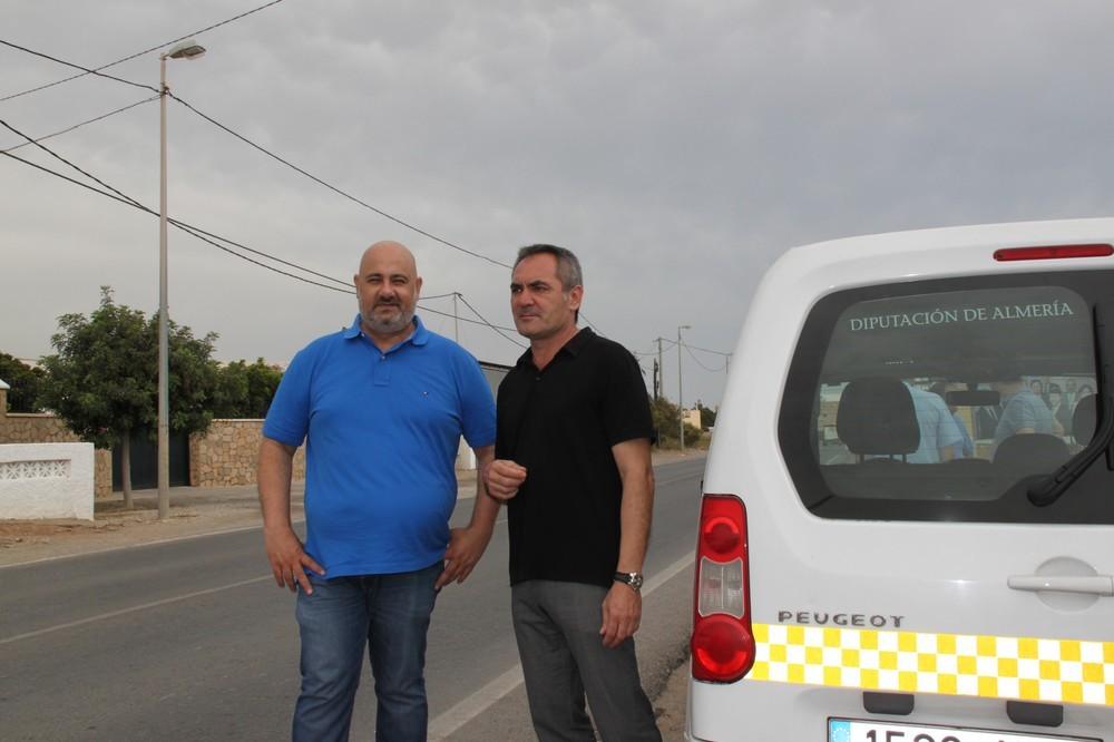 Los socialistas de Santa María del Águila muestran satisfacción por la mejora de la seguridad vial de la carretera AL-3303 en Venta Vieja