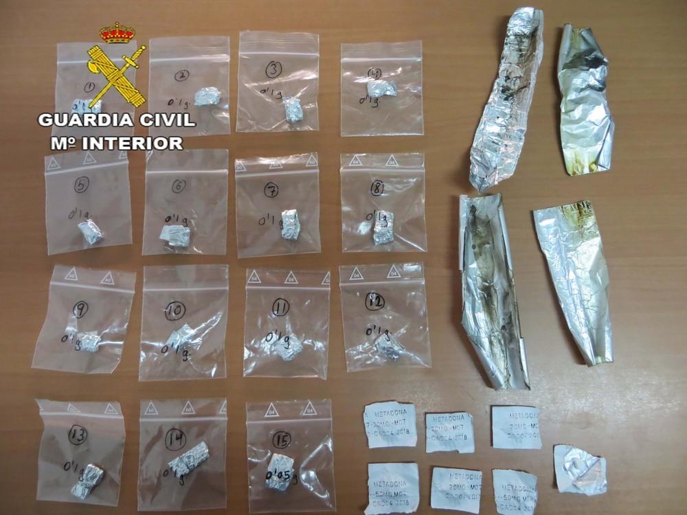 La Guardia Civil desmantela un activo punto de venta de 'Speedball' en Adra