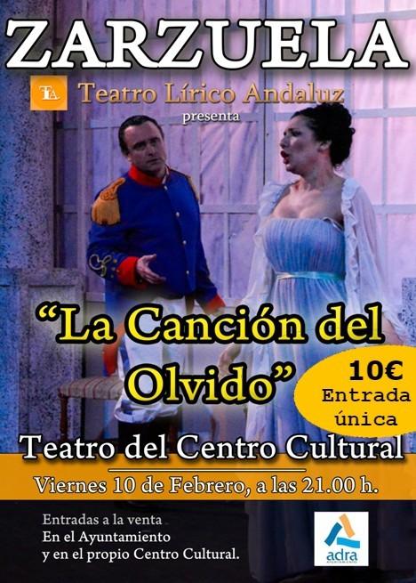La zarzuela ‘La Canción del Olvido’ reduce el precio de su entrada a sólo 10 euros