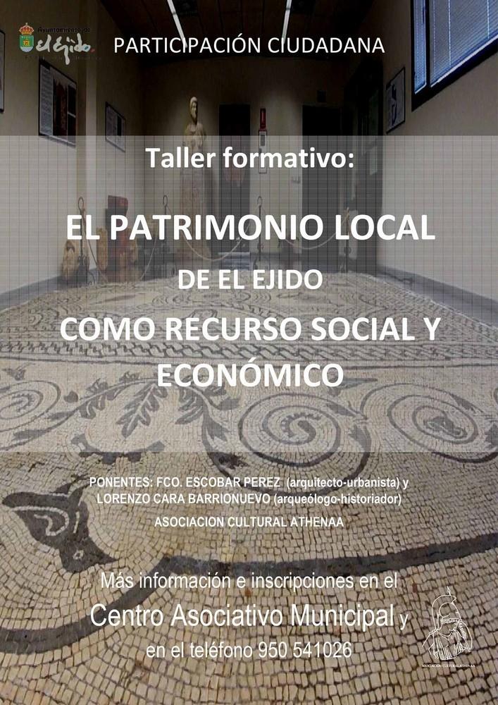 Un taller formativo mostrará el patrimonio local como un recurso social y económico más del municipio