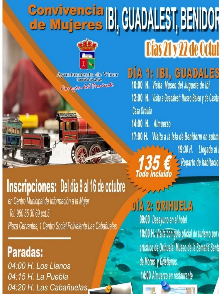 La XVIII Convivencia de Mujeres de Vícar discurrirá por tierras alicantinas
