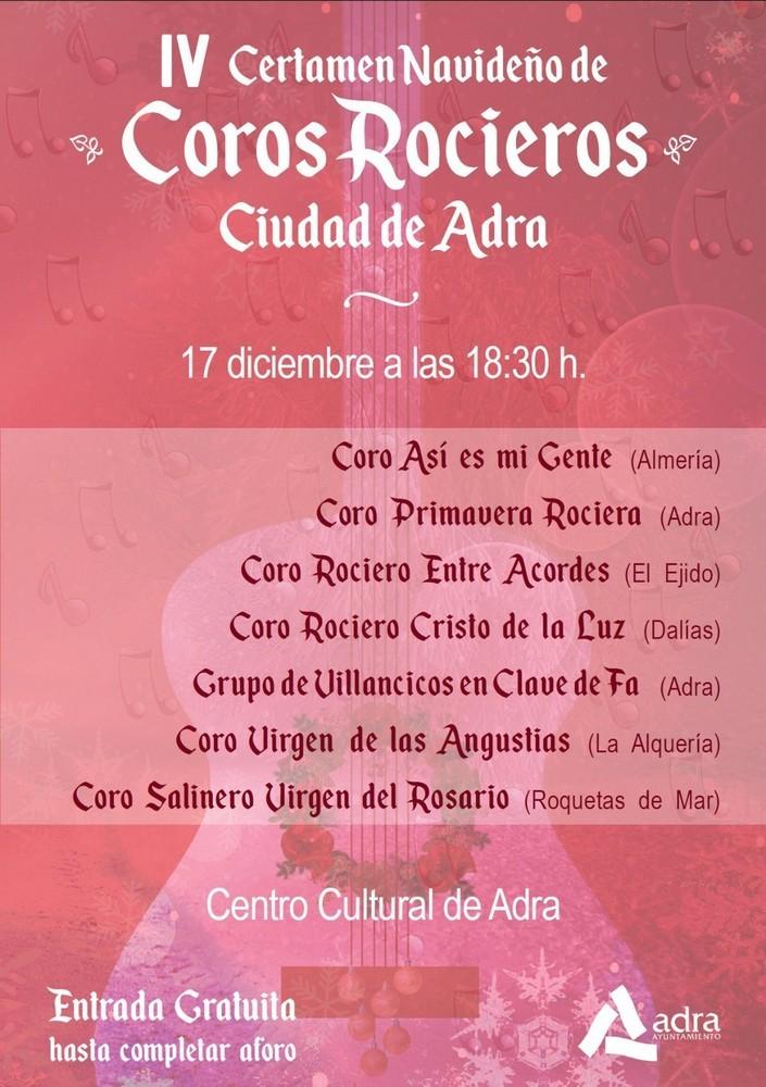 El Certamen Navideño de Coros Rocieros de Adra alcanza su cuarta edición con más participantes