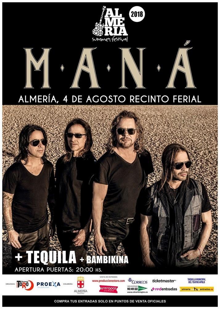La banda mexicana Maná estará en Almería el 4 de agosto