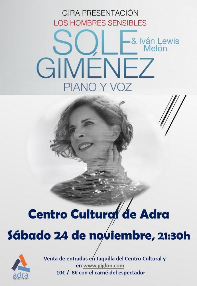 Sole Giménez presenta en Adra su gira ‘Los hombres sensibles’ el 24 de noviembre