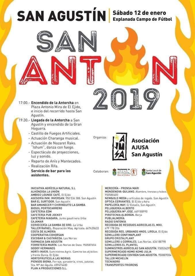 San Agustín celebra el próximo sábado la tradicional festividad de San Antón con el fuego como protagonista