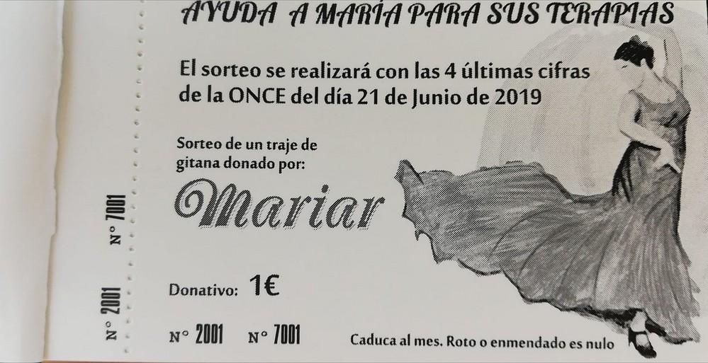 'Mariar' colabora en un sorteo para ayudar a una pequeña balermera