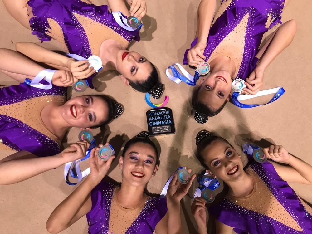 El conjunto cadete C de Rítmica La Mojonera, campeón de Andalucía promesas