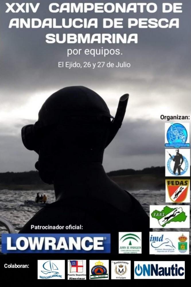 La costa ejidense acoge los días 26 y 27 de julio el XXIV Campeonato de Andalucía de Pesca Submarina por equipos