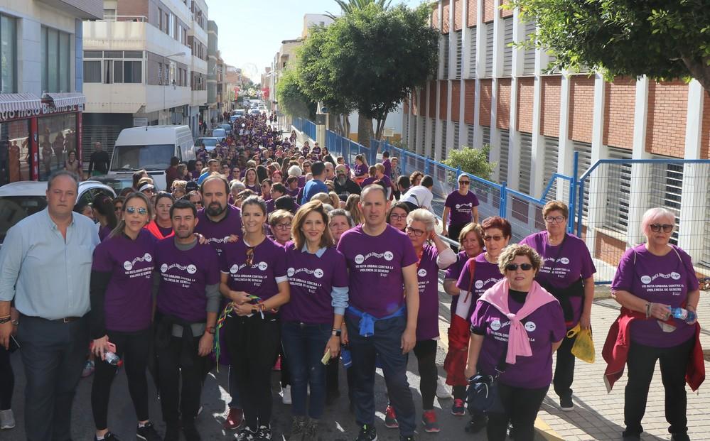 Cerca de medio millar de ejidenses expresan su rechazo a la violencia de género participando en la VII Ruta Urbana