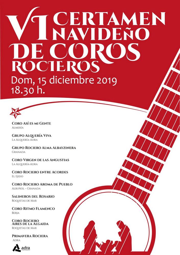 La ciudad de Adra acoge el 15 de diciembre el VI Certamen Navideño de Coros Rocieros