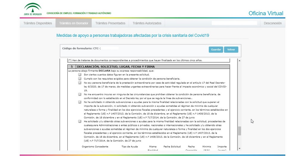 La Junta publica una guía para solicitar la nueva ayuda a autónomos
