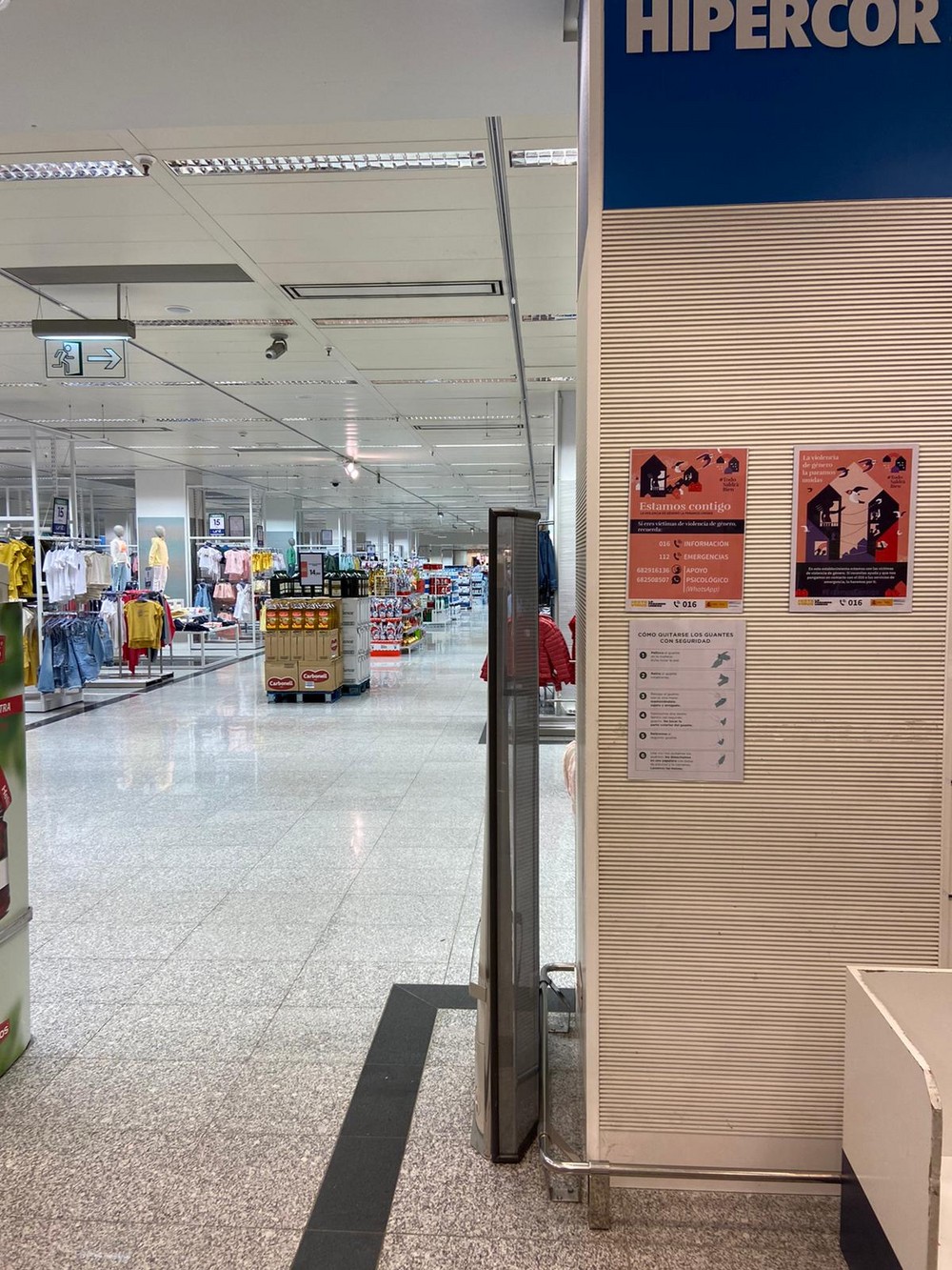 Carrefour, Alcampo y El Corte Inglés se unen a la campaña de información a las víctimas de violencia de género durante la crisis del COVID-19
