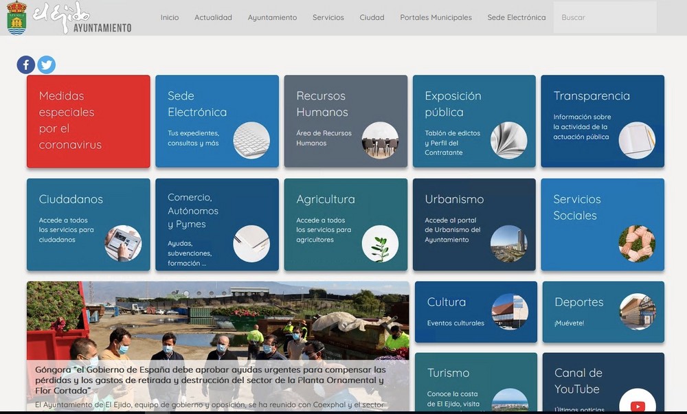 El Ayuntamiento de El Ejido lanza un nuevo espacio online para comercio, autónomos y pymes
