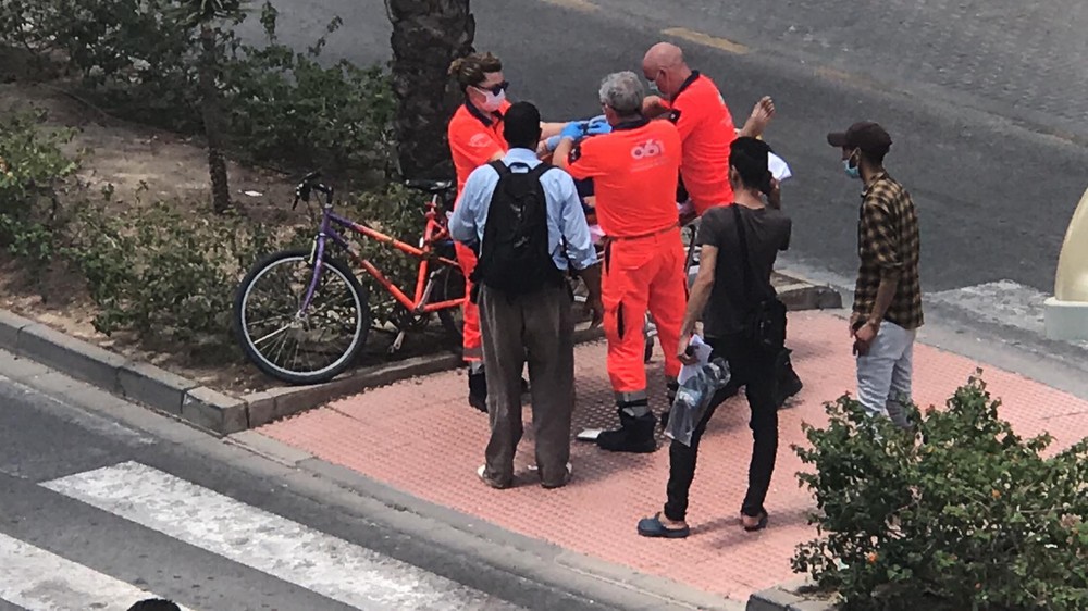 Atropello de un ciclista en un paso de peatones en el Bulevar de Santa María del Aguila