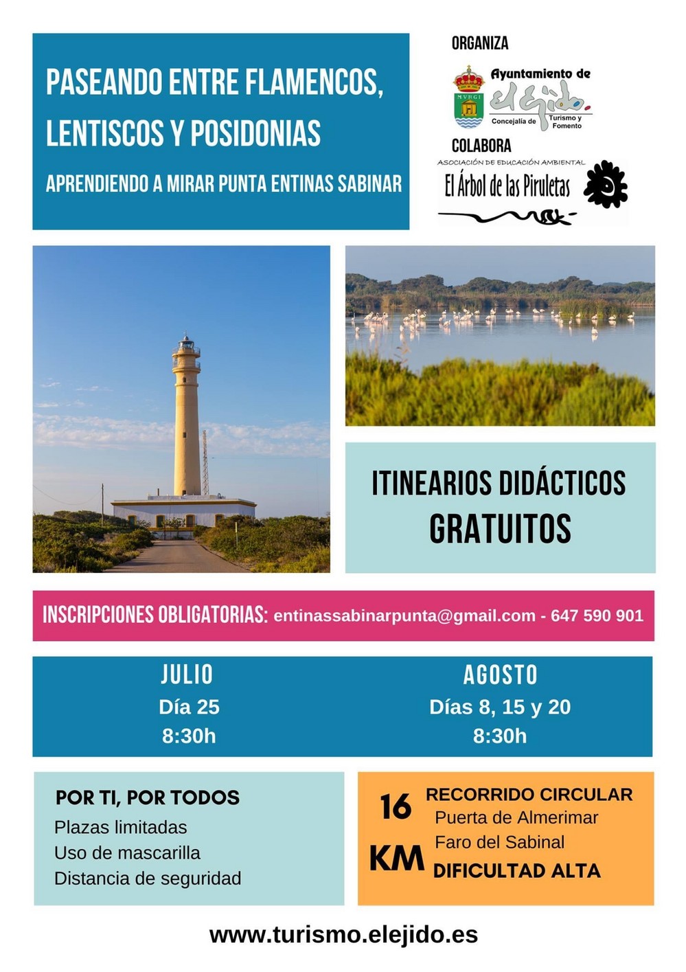 El área de Turismo y ‘El Árbol de las Piruletas’ organizan itinerarios de educación ambiental por Punta Entinas