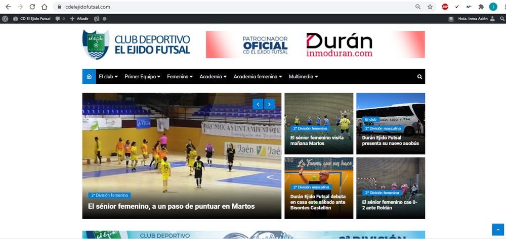 El CD El Ejido Futsal lanza su nueva web