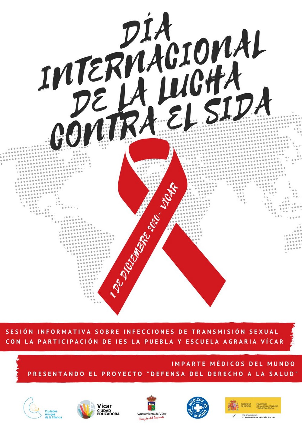 Vícar conmemora el Día de la Lucha contra el SIDA con actividades informativas para estudiantes