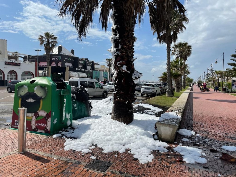 Arde un contenedor en una zona muy transitada de Almerimar