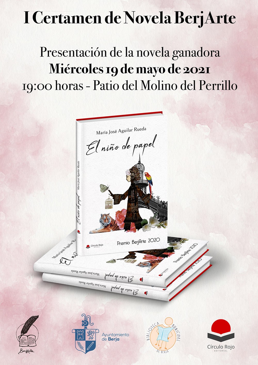 Este miércoles se presenta en el Molino del Perrillo la novela ganadora del primer certamen BerjArte