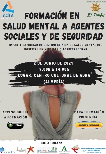 El Timón impartirá una jornada de formación en salud mental en Adra a agentes sociales y de seguridad