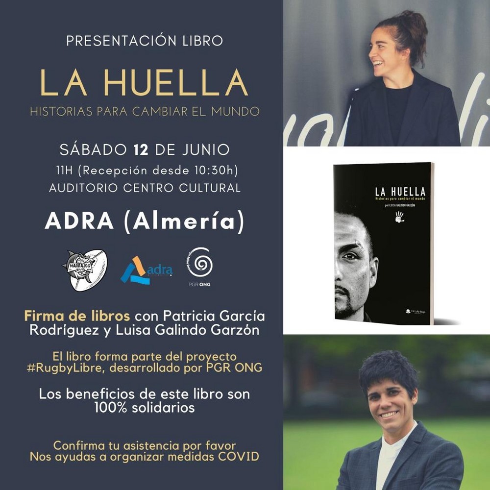 La jugadora de rugby, Patricia García, presenta el libro solidario ‘La Huella’ en el Centro Cultural de Adra