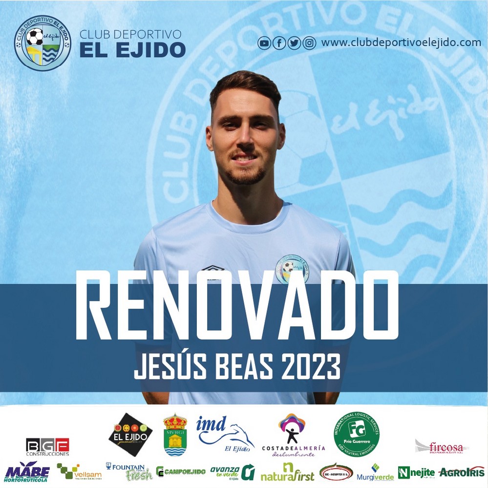 El ejidense Jesús Beas renueva hasta 2023 con el CD El Ejido El ejidense Jesús Beas renueva hasta 2023 con el CD El Ejido