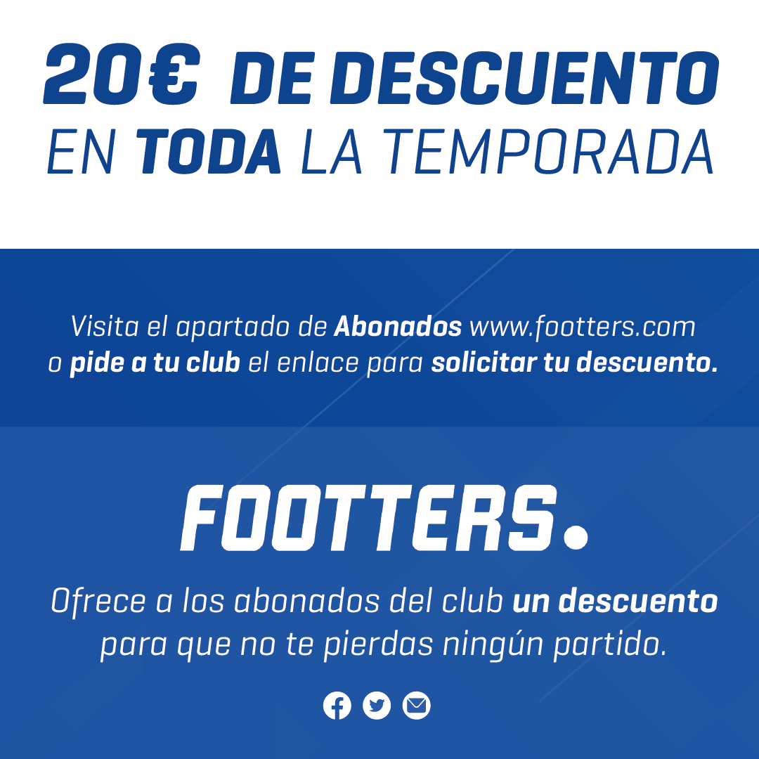 ¡20 euros de descuento en Foottters por ser abonado del CD El Ejido!