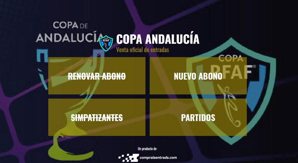 Los aficionados pueden comprar las entradas para la Copa Andalucía de manera online