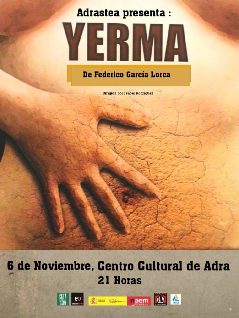 ‘Yerma’ llega a Adra el próximo sábado de la mano de la Escuela Municipal de Teatro