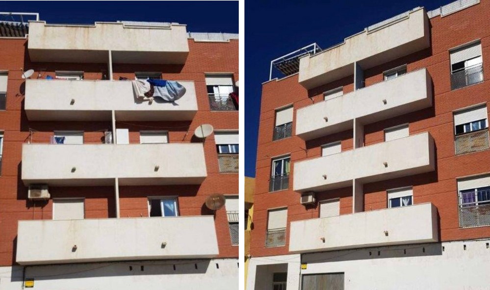 El Ayuntamiento continúa trabajando con el programa municipal Cuidando El Ejido con el fin de ‘mejorar’ la imagen de fachadas en edificios y viviendas