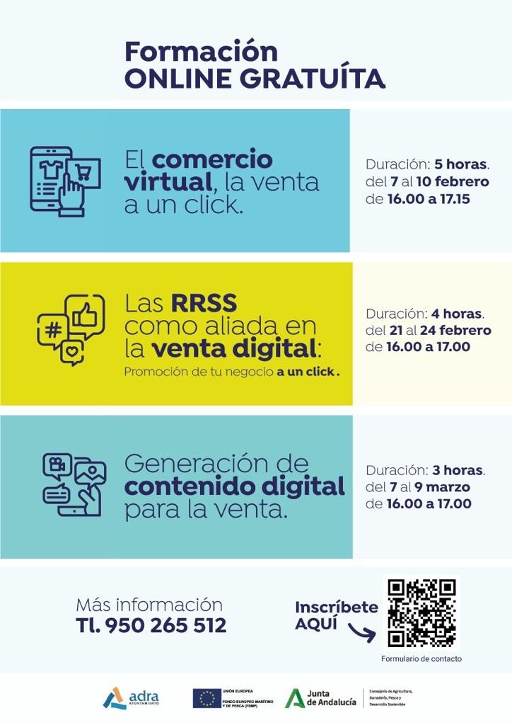 El comercio de Adra recibirá formación gratuita para abrirse a la venta digital y redes sociales